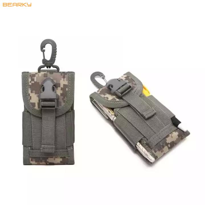 MOLLE-Compatible Tactical Phone Pouch with Buckle Closure